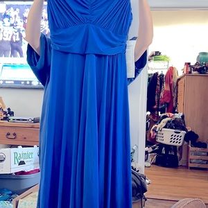 Ladies Vintage Blue Classic Formal Dress Sz 14P